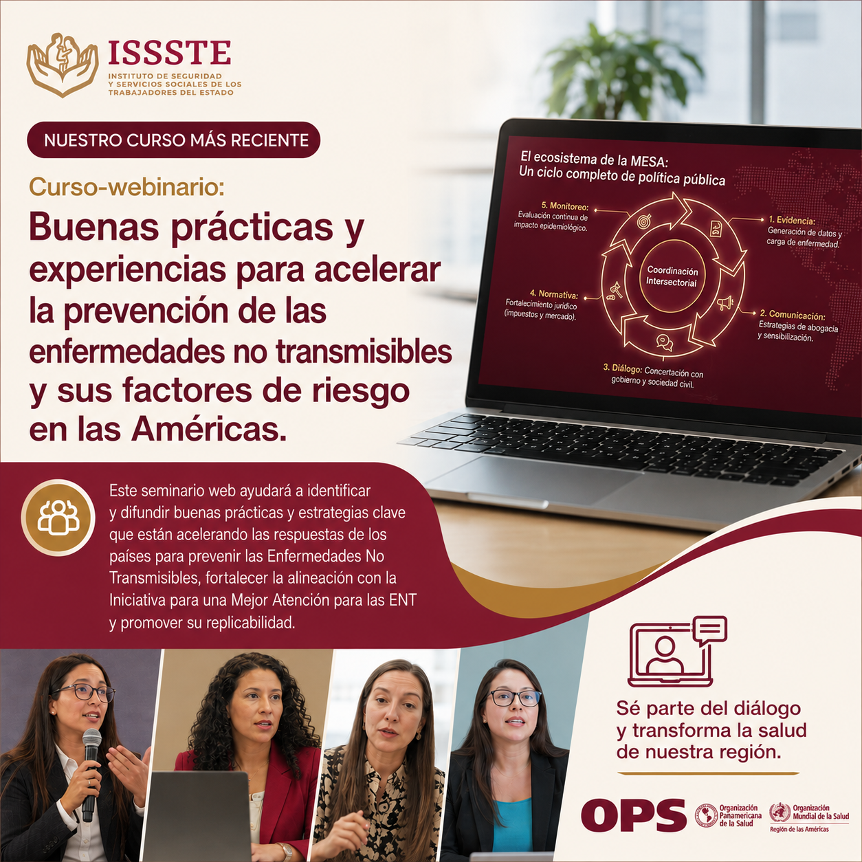 Curso-webinario OPS: Buenas prácticas para prevenir las ENT en las Américas